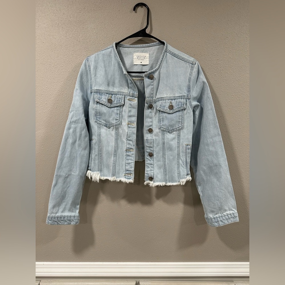 Nature Denim Light Wash Jacket Size Medium - Picture 2 of 5
